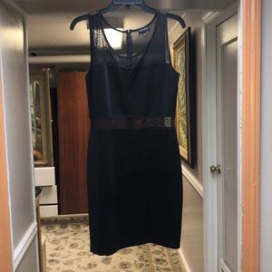 Mini short black dress.